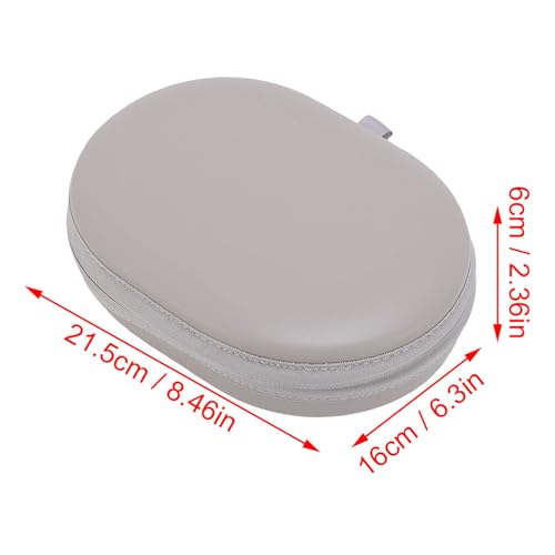 Hard EVA Carrying Case for Headphones, PU Leather Protective Travel Storage Bag with Shockproof Design, Gray - color: Gray