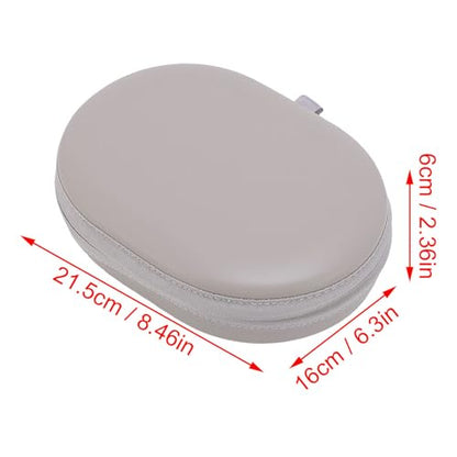 Hard EVA Carrying Case for Headphones, PU Leather Protective Travel Storage Bag with Shockproof Design, Gray - color: Gray