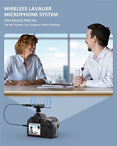 Wireless Microphone System for PA Speaker, Camera, Recording, Teaching | Headset/Stand/Lavalier Mic，Rechargeable Bodypack Transmitter Receiver， for Vlogging or Speech