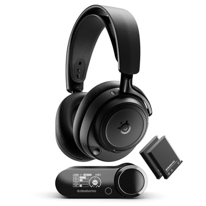 SteelSeries Arctis Nova Elite - Hi-Res Wireless Gaming Headset — 96kHz/24bit — Carbon Fiber Speakers — ANC — AI Noise Rejection — App — 2.4GHz + BT — Multi-Source Mix — OmniPlay PC+PlayStation+Xbox - color: Obsidian