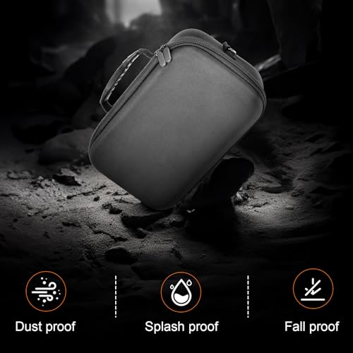 ANKHOH Hard Travel Case for JBL Charge 6 Speaker with Shoulder Strap | Fixed tray, elastic strap and zippered mesh pocket organize the speaker, charger and cables, Black, Case Only - color: Black