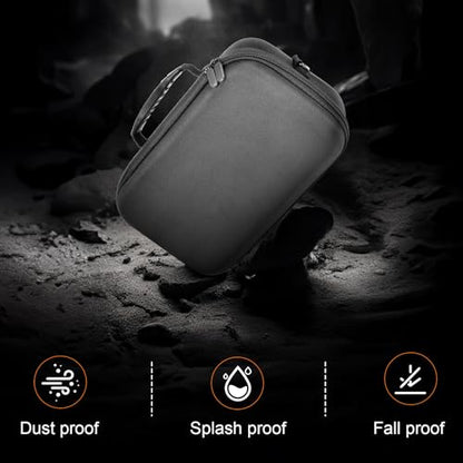 ANKHOH Hard Travel Case for JBL Charge 6 Speaker with Shoulder Strap | Fixed tray, elastic strap and zippered mesh pocket organize the speaker, charger and cables, Black, Case Only - color: Black