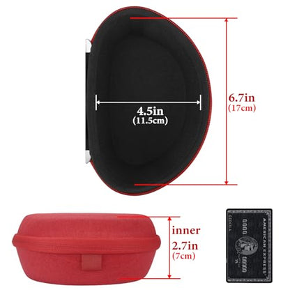 Geekria Shield Headphones Case Compatible with Beats Solo HD/4/3/2/ Pro Wireless Case, Replacement Hard Shell Travel Carrying Bag with Cable Storage (Red) - color: Red