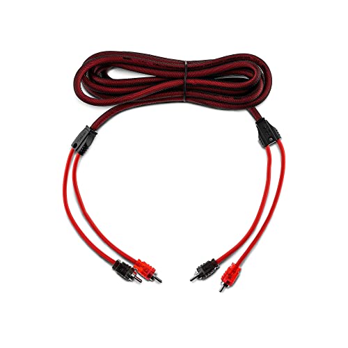 DS18 R12 Ultra Flex RCA, Male to 2-Male RCA Cable, Y Splitter Design,(12 Feet) - size: 12 Feet