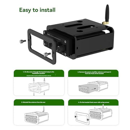 Wall Mount Under Desk Mount for Fosi Audio BT20A Power Amplifier | Acrylic Mounting Case Wall Bracket Table Desktop Stand Organizer Station Holder for BT20A Stereo Receiver
