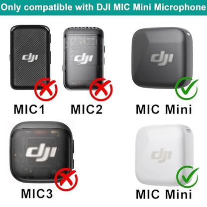 Microphone Windscreen for DJI MIC MINI (2024) Wireless Microphone Furry Wind Muff Accessories (2 Packs-Grey) - color: gray-2pcs