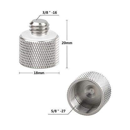 CAMVATE 5/8"-27 Thread Rod & Multifunction Screw Adapters | for Blue Yeti Nanos Mounting on Standard Blue Yeti Shock Mounts