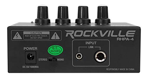 Audiosavings Bundle: Focusrite Scarlett 2i2 4th Gen USB Audio Interface Bundle with Rockville RHPA4 4 Ch Amp+(2) RDTS Stand+RCTR106B Cable+(2) RCM SR Studio Mic+(2) PRO-M50 SR Headphones (9 Items)