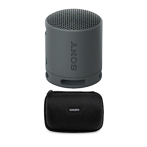 Sony SRS-XB100 Wireless Bluetooth Portable Travel Speaker Bundle (Black) | Travel case, Strap, (2 items) - color: Black