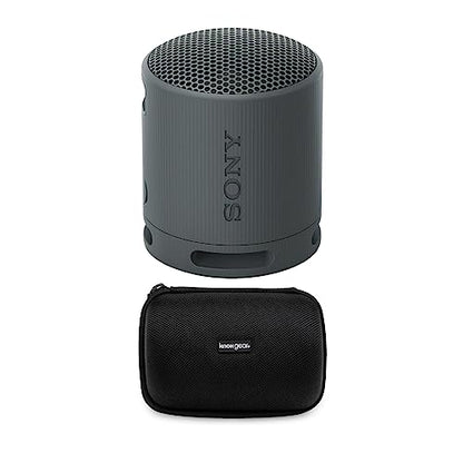 Sony SRS-XB100 Wireless Bluetooth Portable Travel Speaker Bundle (Black) | Travel case, Strap, (2 items) - color: Black