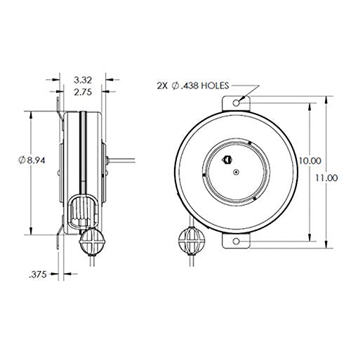 42 Foot Retractable Female XLR Cable Reel (XLR-48-S)