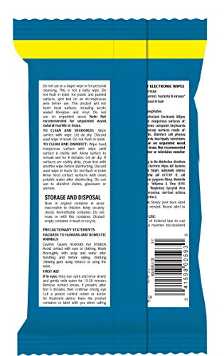 Weiman Electronic Disinfecting Wipes- 2 Pack - Safely Clean Your Laptop, Computer, TV, Screen Equipment-Electronic Cleaner Wipes-15 Count