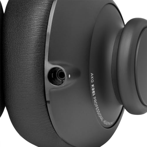 AKG Pro Audio K361 Wired, Over-Ear, Closed-Back, Light Weight, Foldable, Professional Recording Studio Headphones, Studio Monitor Mixing, Podcast, DJ Stereo Headsets, Black - style: K361