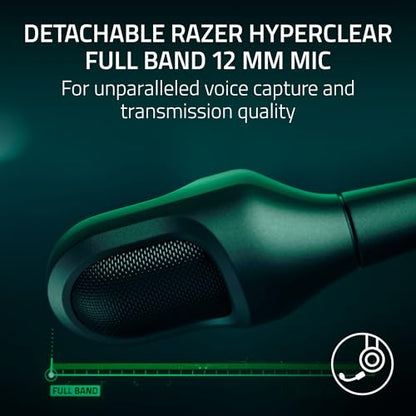 Razer BlackShark V3 Pro Wireless ANC Xbox Gaming Headset, Black | Full Band Mic, 50mm Drivers, 2.4 GHz, Bluetooth, USB, 3.5mm, Works with PC, Mac, PS5, Nintendo Switch, 70 Hr Battery - color: Black, style: Xbox