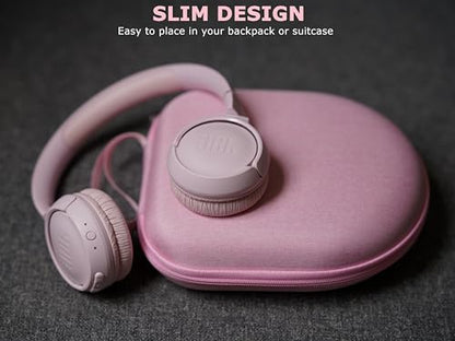Ginsco Universal Headphone Case Compatible with JBL Tune 510BT 720BT, Sony WH-CH 720N/WH-CH520, with Sony/JBL/Soundcore Q20i Q30/BERIBES/TOZO/KVIDIO etc Wireless Headphones Pink - color: Pink