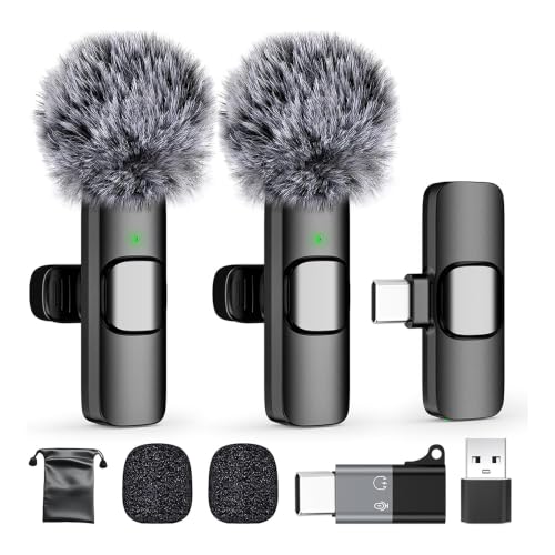 2026 PL9 Professional Wireless Lapel Lavalier Mic for USB-C Devices | iPhone/Android, 12-Hour Battery, 65ft Range, 1-Click Mute, Crisp Audio for TikTok, YouTube, Live Streaming, Recording