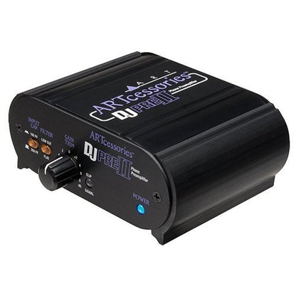 ART DJ Pre II Turntable Phono Preamplifier with RIAA EQ and a RCA Male to 2 RCA Male Audio Cable 3'