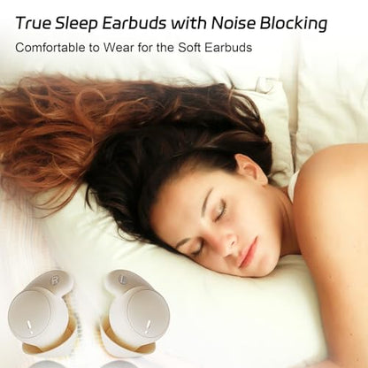 IFECCO Sleep Earbuds Wireless for Side Sleepers with Noise Blocking | Sleep Headphones for Side Sleepers,Sleeping Earbuds Bluetooth 6.2,IPX6 Waterproof,with Mic