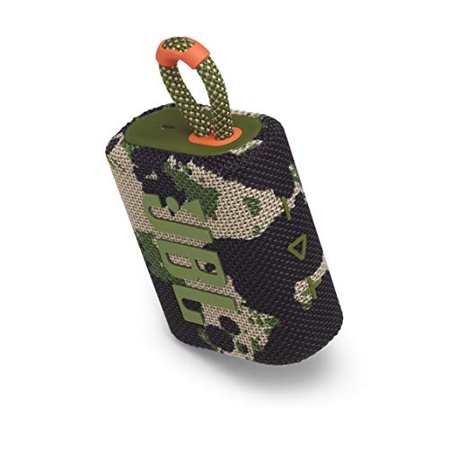 JBL Go 3: Portable Speaker with Bluetooth, Built-in Battery, Waterproof and Dustproof Feature - Squad (Renewed) - color: Camouflage