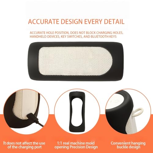 Protective Sleeve for JBL Grip Speaker Protective Case Dirt and Dust Resistant Shockproof Protection Accessories (Black) - color: black