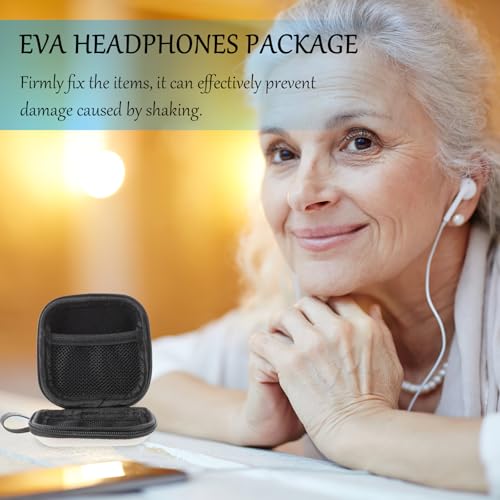 2pcs Eva Earphone Case and Hard Disk Pouch Zipper Storage Bag for Earbuds and Headphones, Portable Protective Organizer for Travel and Daily Use