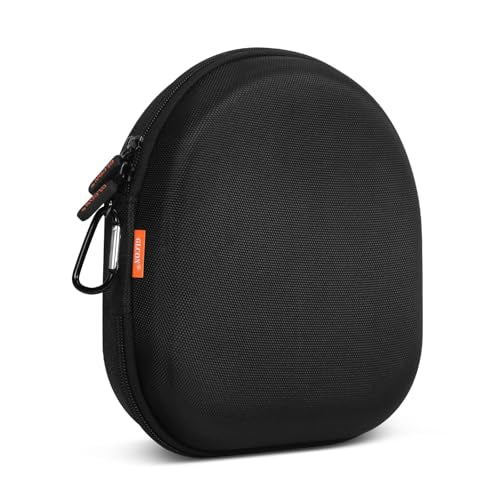 Hard Shell Headphone Case, Durable Zipper Travel Carrying Pouch Bag | Compatible with Sony WH-CH520/CH720N, JBL Tune 510BT/720BT/520BT/770NC, Soundcore Q20/Q30 & Jlab Headphones,Black - color: Black