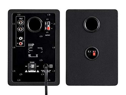 Monoprice DT-3 50-Watt Multimedia Desktop Powered Speakers Perfect Complement to any Home, Office, Gaming, or Entertainment Setup,black