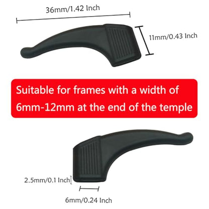 YINGFENG 22 Pairs Anti-slip Eyeglass Ear Grips Hook with Box, Kids and Adults Sport Eyeglass Strap Holder, Eyewear Retainer, Silicone Ear Hook - for Glasses Reading Glasses Retainers(11Black 11White) - color: Black White