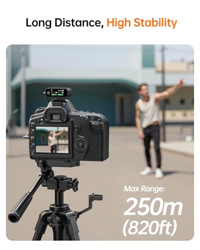 PQRQP S20 Mic (2 TX + 1 RX + Charging Case), Mini Microphone for iPhone/Android/Camera, 48kHz/24-bit High Audio, AI Noise Cancelling, 48h Use, 820ft Range, Wireless Microphones for Vlog, Streaming - color: Matte Black