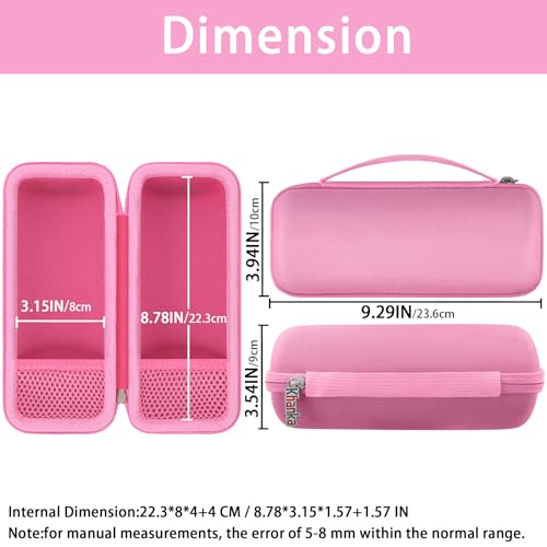 Khanka Hard Travel Case for Ortizan Portable Bluetooth Speaker, IPX7 Waterproof Wireless Speaker, Case Only (Pink) - color: Pink