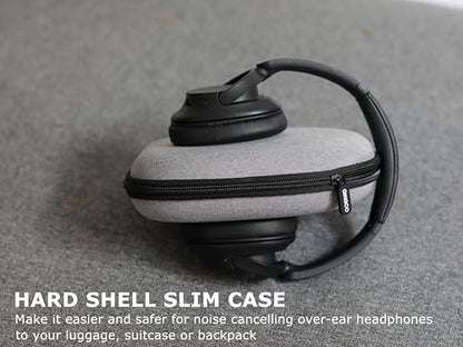 Ginsco New Case Compatible with Sony WH-CH 720N/710N Noise Canceling Wireless Headphones, with JBL Tune 770NC 720BT SoundCore Q20 BERIBES/KVIDIO/Picun Hard Shell Travel Carrying Headset Case (Grey) - color: Grey