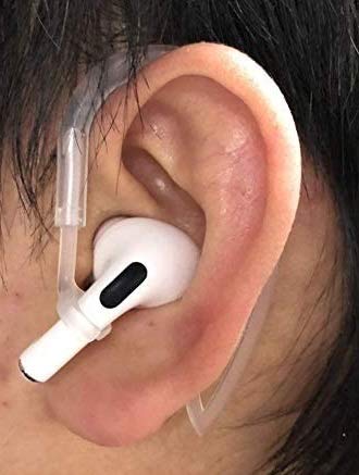 JNSA AirPods Pro Ear Hooks Anti-Slip Anti-Drop Earhooks【Not Fit in The Charging Case】 Compatible with AirPods Pro, Clear - color: Clear