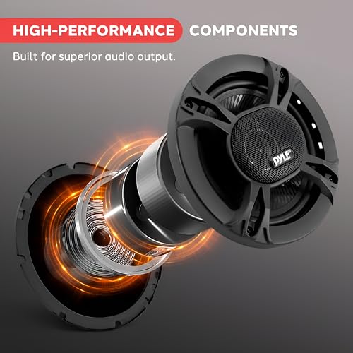 Pyle 3-Way Universal Car Stereo Speakers-300W 6.5” Triaxial Loud Pro Audio Car Speaker Universal OEM Quick Replacement Component Speaker Vehicle Door/Side Panel Mount Compatible PL613BK (Pair), black - size: 6.5
