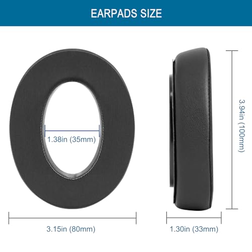 GEVO Earpads for Sennheiser HD650/HD600/HD660S/HD545/HD525/HD535 Headphones, Velour Ear Pads Cushions Replacement for Massdrop X HD6XX/HD58X and HD580/HD565 Jubilee Headset (Cooling-Gel Black) - color: Cooling-Gel Black