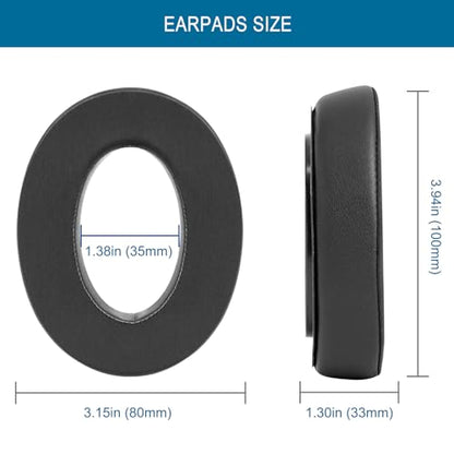 GEVO Earpads for Sennheiser HD650/HD600/HD660S/HD545/HD525/HD535 Headphones, Velour Ear Pads Cushions Replacement for Massdrop X HD6XX/HD58X and HD580/HD565 Jubilee Headset (Cooling-Gel Black) - color: Cooling-Gel Black