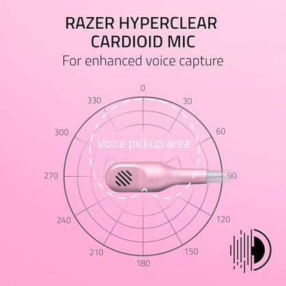 Razer Kraken Kitty V2 USB Wired Headset, Chroma RGB Kitty Ears, Pink | Stream Reactive Lighting, HyperClear Cardioid Mic, 40 mm Drivers, 7.1 Surround Sound, Comfortable Ear Cushions - color: Quartz Pink