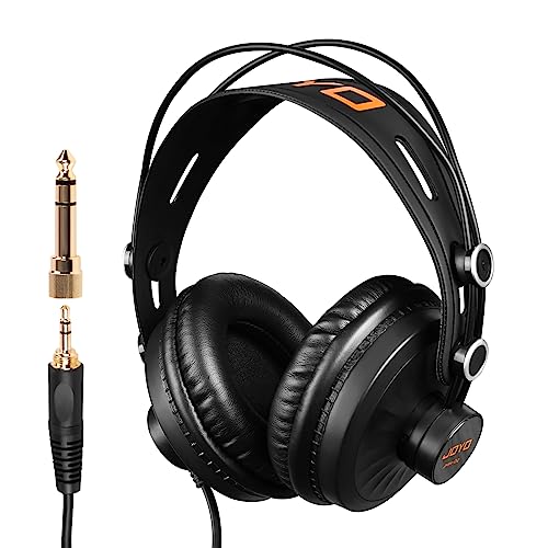 JOYO Wireless in Ear Monitor System JW-07 Bundle Studio Monitor Headphones, 50mm Drivers Over-Ear with Passive Noise Isolation JMH-02