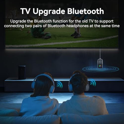 Bluetooth 5.2 Transmitter Receiver aptX Adaptive/Low Latency/HD Bluetooth Adapter Support 2 AirPods Phones, Wireless Audio Receiver 3.5mm Aux Headphone Jack Adapter for Airplane Travel/TV/Home Stereo - style: A5-PRO