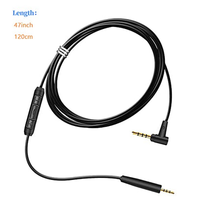 BINGLE Headphones Replacement Audio Cable Cord for Bose 700 QuietComfort Ultra QC45 QC35 35II QC25, OE2 & OE2i, JBL E45/55BT E65BTNC, 2.5mm to 3.5mm On-Ear Headphones Wire Inline Mic/Remote Control