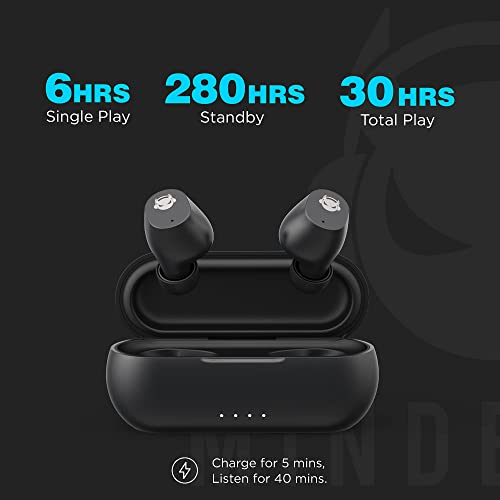 Wireless Earbuds Noise Cancellation Deep Bass Immersive Sound Headphones | Bluetooth Earphones, IPX5 Waterproof, 36-Hour Battery Life, Compatible with iPhone, Samsung, Android, PC, MINDBEAST T98 Black