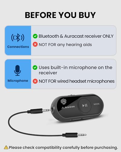 Avantree AuraGo - Auracast and LE Audio Receiver for Headphones
