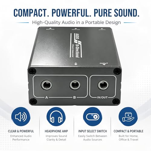 3.5mm Stereo Audio Switcher, 2-in 1-Output / 2-in 2-Output