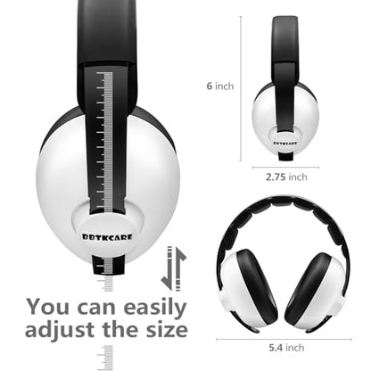 BBTKCARE Baby Headphones Noise Cancelling Headphones for Babies for 3 Months to 3 Years - white - color: White
