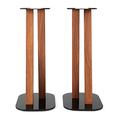 EXIMUS One Pair Fixed Height Universal Speaker Floor Stands - Cedar - 600 Series