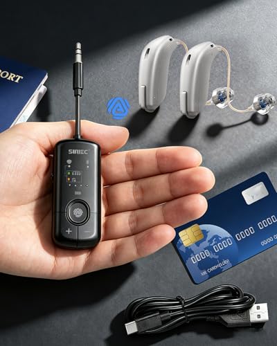 Airplane Bluetooth LE Audio Adapter & Auracast Transmitter for Hearing Aids