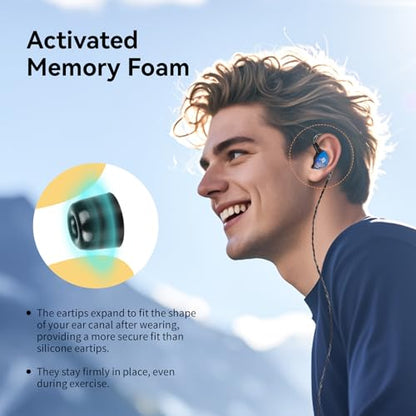 6 Pairs IEM Ear tips for KZ ZS10 Pro in ear Monitor, KBEAR KF02 Memory Foam Earbud Tips Noise Canceling Eartips for KZ ZS12 PRO-2, Castor-Pro, ZAR, ZAS, CCZ Melody, KS1, Tangzu, CCA CRA (L/M/S, Black)