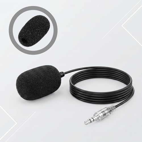 20 Pcs Headset Mic Cover Foam, 36×16×5mm Microphone Covers Foam | Black Microphone Windscreen, Noise Reduction Mini Microphone Pop Filter for Clear Audio fits Podcasting Vlogging & Interviews