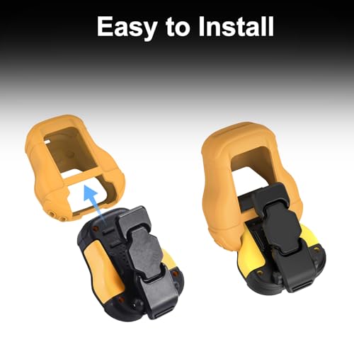 CYBERGUYS Silicone Case for DEWALT Wearable Bluetooth Speaker, Yellow | Durable Shock-Proof Non-Slip Protective Cover for DEWALT Mini Speaker w/Lanyard, Small Lightweight & Easy-to-Install Sleeve - color: Yellow