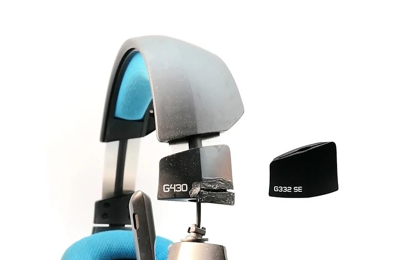 Replacement Hinge for Logitech Wired Gaming Headset, Headband Hinge Swivel Connector for G930, G432, G430, G431, G332, G230 Replacement Parts (Left + Right), black