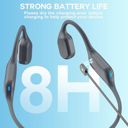 Swimming Headphones with Safelight, IPX8 Waterproof Bone Conduction Headphone Wireless Underwater Earbuds with 32GB Memory for Swimming, Cycling, Marathon